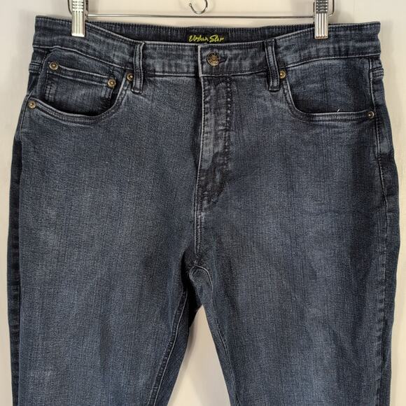 Urban Star Men’s Relaxed Fit Jeans 36x34 Dark Wash Denim Classic Straight Leg - Picture 3 of 16